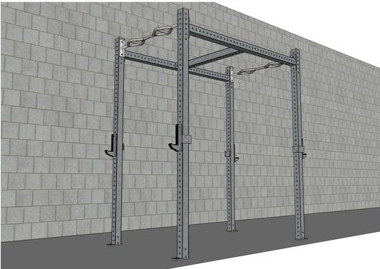 TGrip Commercial 4' Wide Rig - 3x3 Steel - Functional Multi-Grip Pull-Up - Sandwich Style J-Hooks