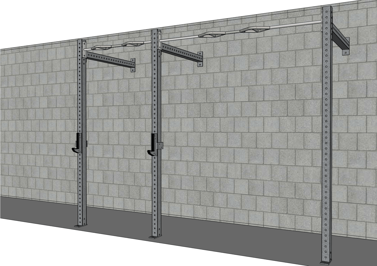 TGrip Commercial 10' Wall Mount Rig - 3x3 Steel - Functional Multi-Gri ...