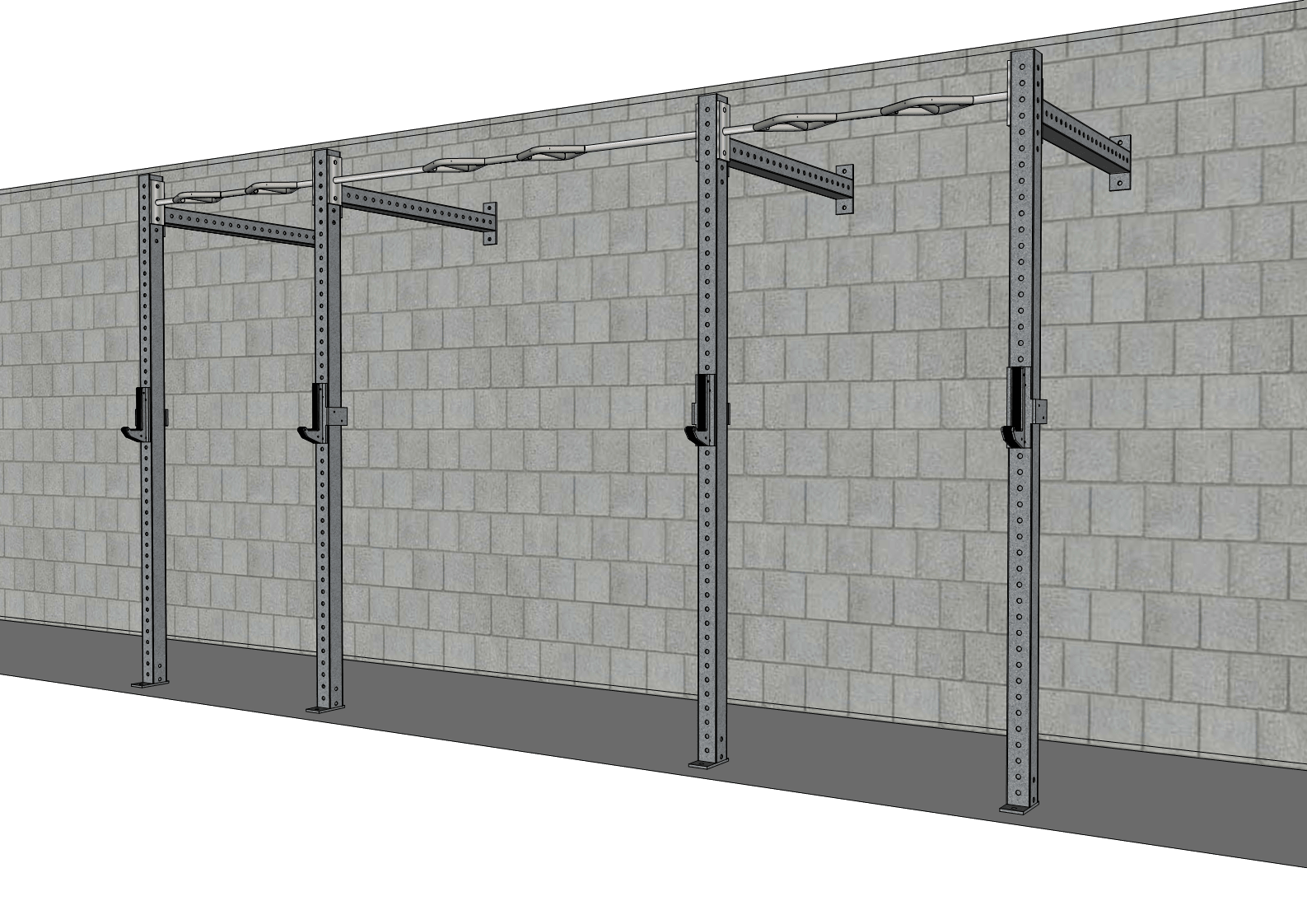 TGrip Commercial 14' Wall Mount Rig - 3x3 Steel - Functional Multi-Gri ...