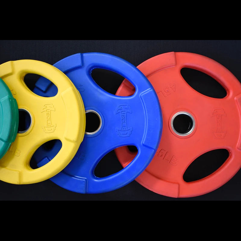 RUBBER COATED OLYMPIC PLATES:Colored Rubber Olympic Plates (2.5,5,10,25,35,45 lb) per Pair