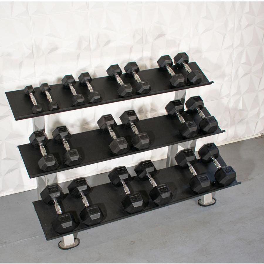 Rubber Hex Dumbbell Set