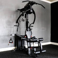 Single Stack Multi-Gym machine in a room with gray walls and black floor.