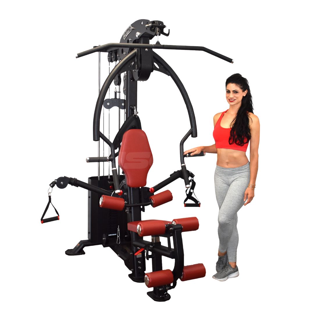 Muscle D Fitness Compact Single-Stack Multi-Gym | Full Body, Space-Saving