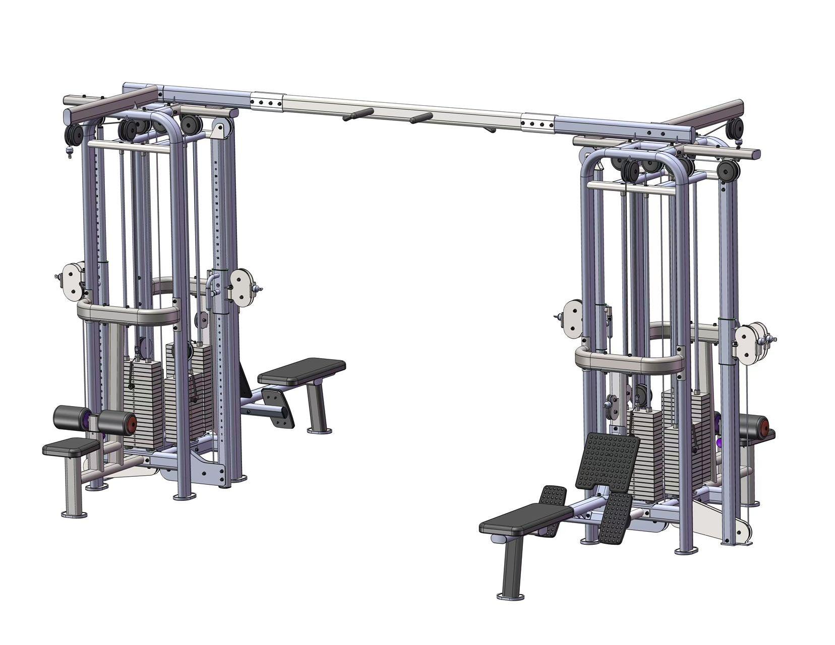 8 Stack Megatron Deluxe Jungle Gym 3 Colors - Muscle D Fitness - Comme