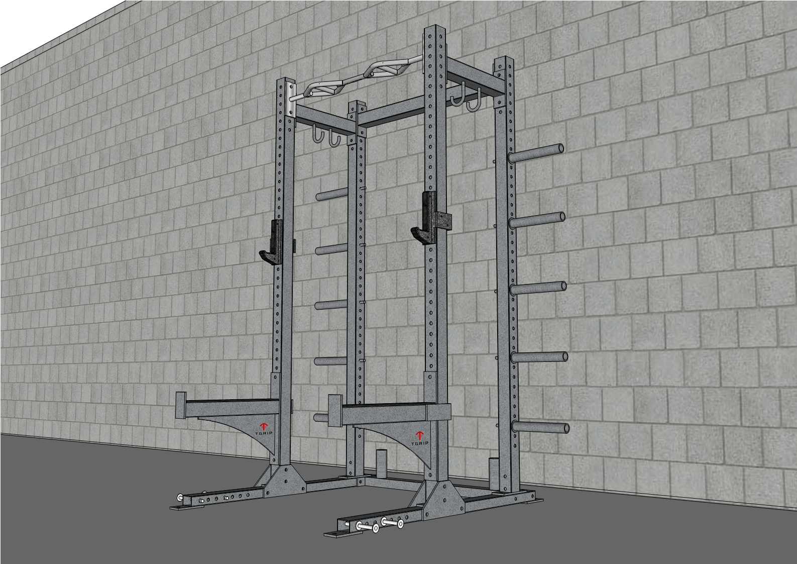 TGrop Half Rack in an industrial setting.