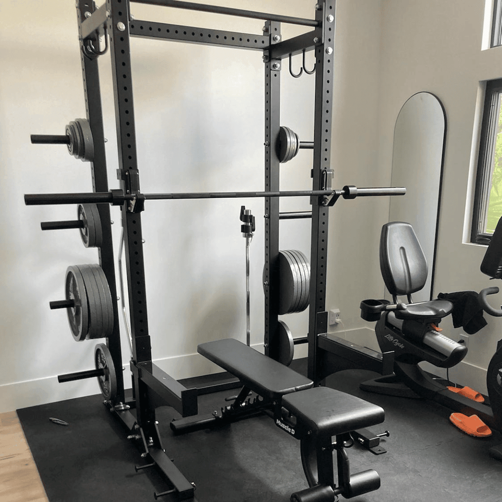 TGrip Commercial Half Rack - 3x3 Steel - Functional Multi-Grip Pull-Up