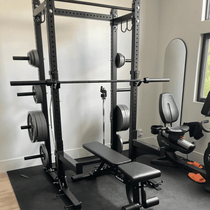 TGrip Commercial Half Rack - 3x3 Steel - Functional Multi-Grip Pull-Up
