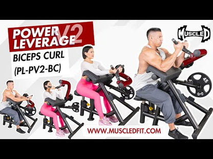 Power Leverage V2 Biceps Curl / Preacher Curl - Muscle D Fitness