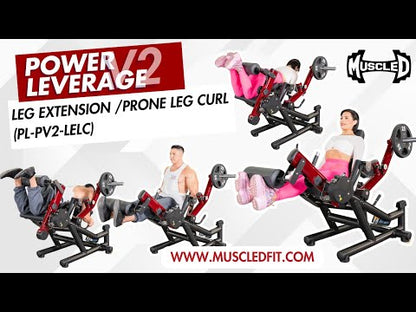 Power Leverage V2 Seated Leg Extension / Prone Leg Curl Combo - Muscle D Fitness