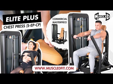 commercial selectorized chest press machine video product demonstration