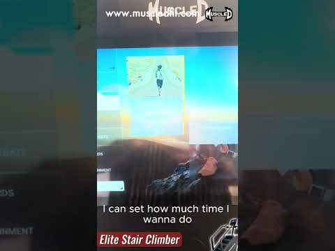 black commercial stair climber with touch screen product video