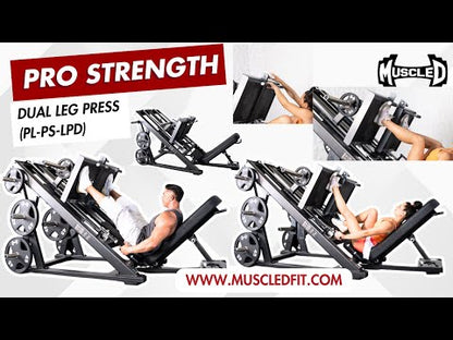 Pro Strength Dual Leg Press - Muscle D Fitness - Premium Adjustable Plate Loaded Iso-Lateral 45-DegreeLeg Press