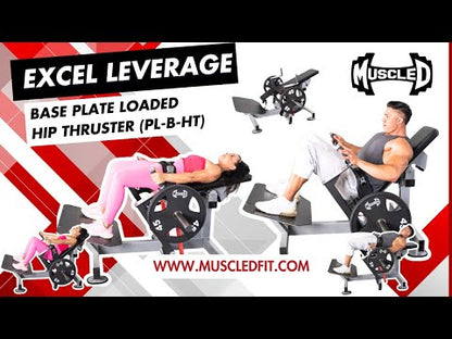 Excel Base Plate Loaded Hip Thruster - Muscle D Fitness -  Leverage Glute Drive