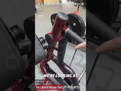 black and maroon plate loaded iso lateral biceps curl preacher curl machine video