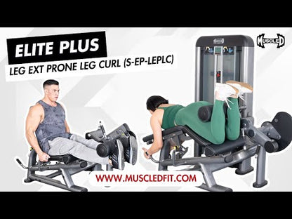 black and silver commercial selectorized leg extension prone leg curl combo machine product demonstration video